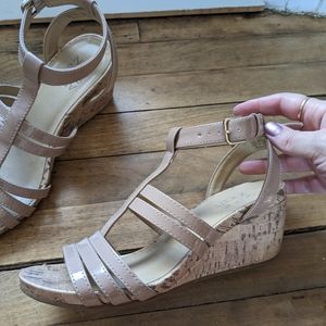 Naturalizer nude wedge sandals